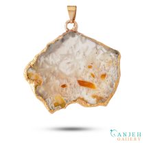 گردنبند سنگی عقیق رتایلی- کد N718-گالری جواهرات گنجه